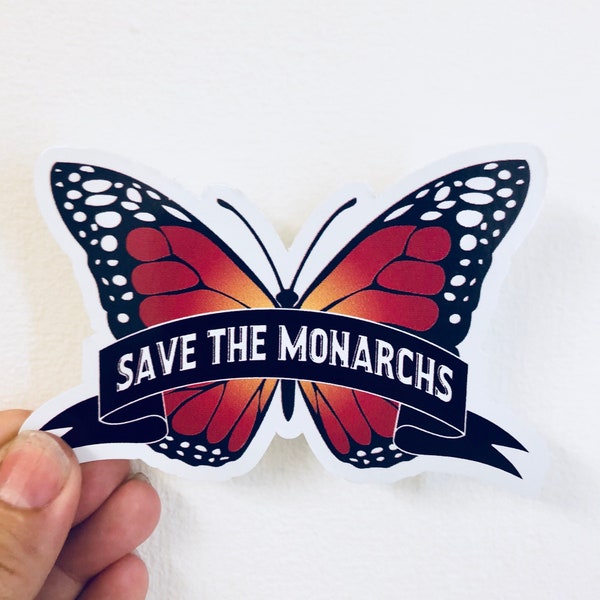 save the monarchs vinyl sticker