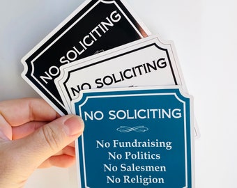no soliciting vinyl sticker