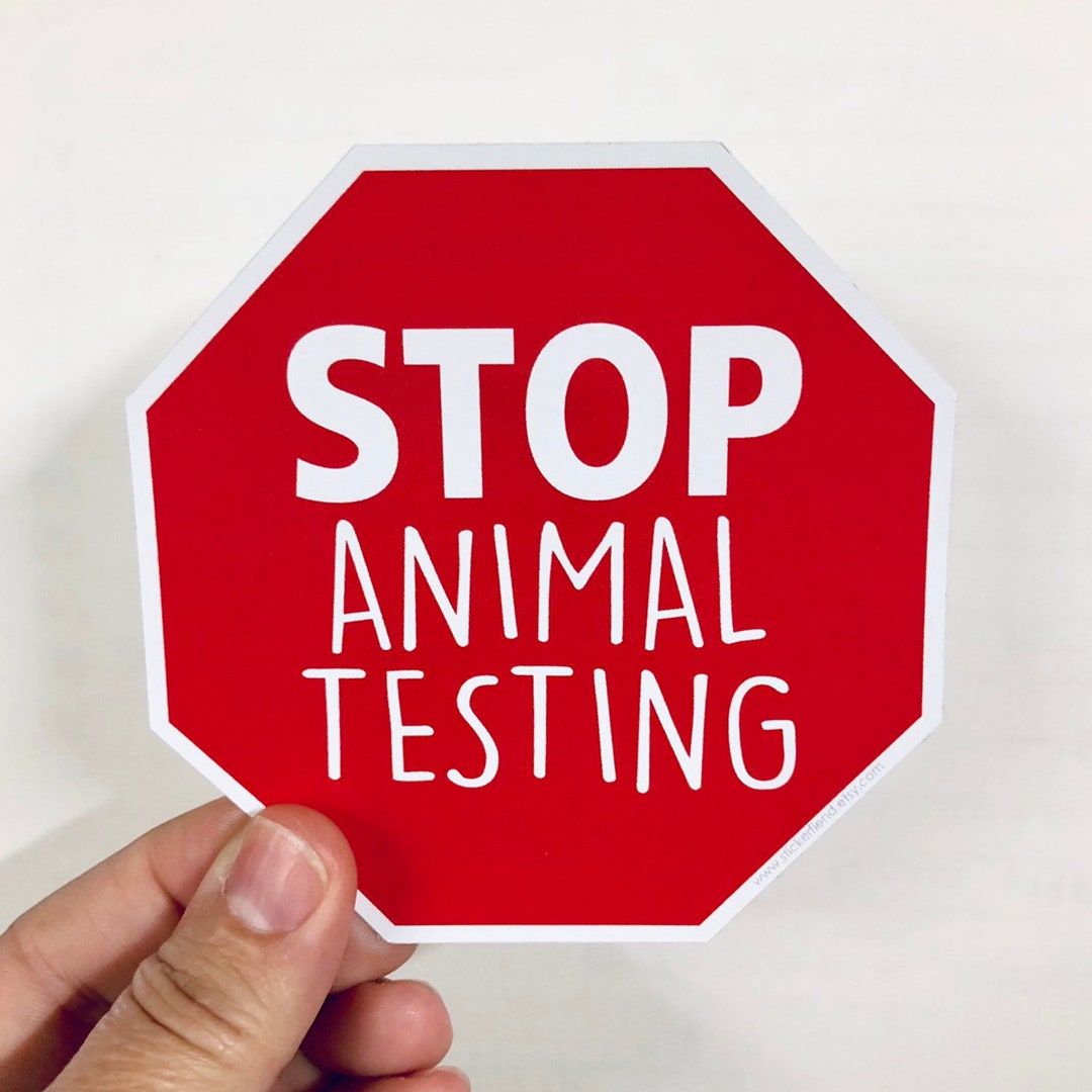 Stop Animal Testing Vinyl Sticker - Etsy