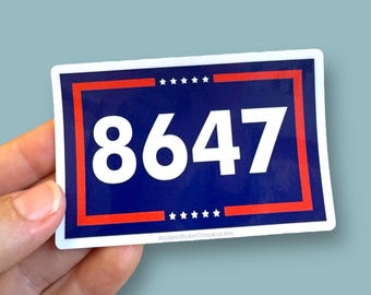 86 47 anti-maga flag waterproof vinyl sticker