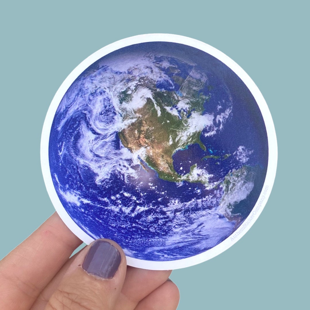 Planet Earth Vinyl Sticker - Etsy