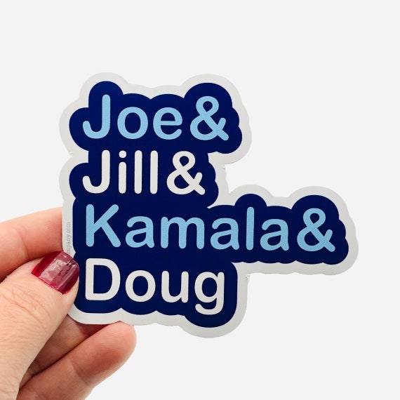 Joe Jill Kamala And Doug Vinyl Sticker Etsy
