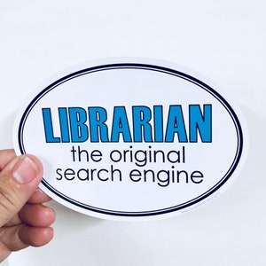 Librarian the original search engine vinyl sticker