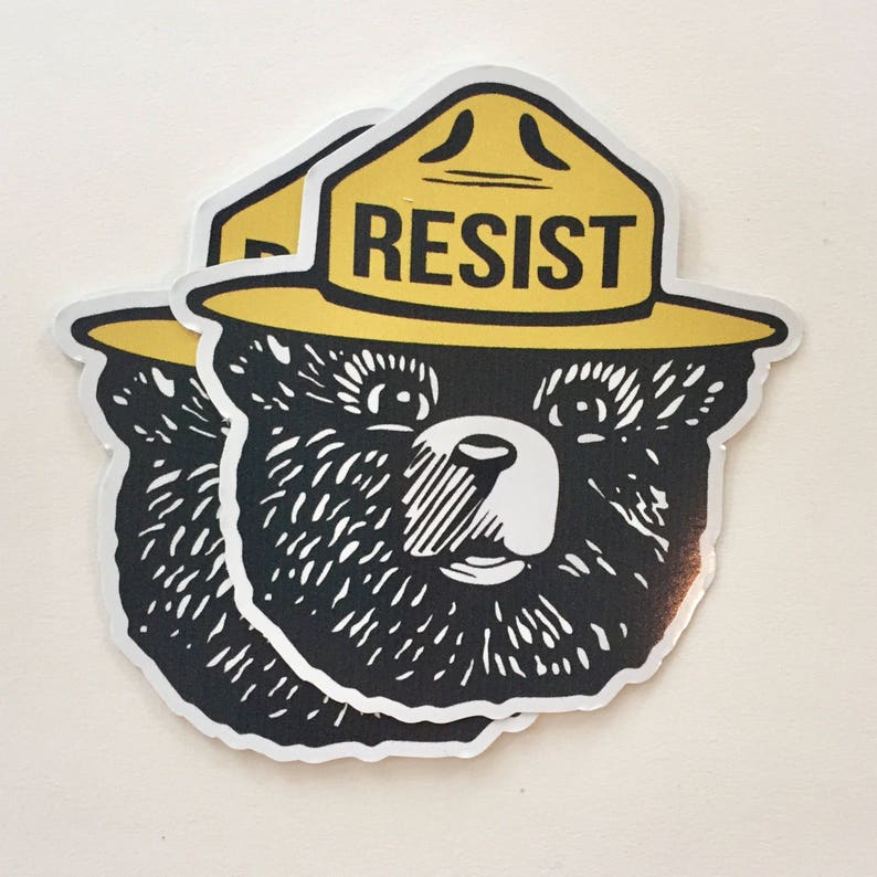 Bear resist vinyl sticker image 2