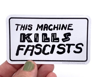 this machine antifascism sticker