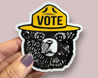 smokey says VOTE vinyl sticker