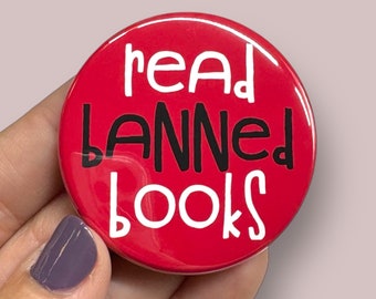 Read banned books round magnet