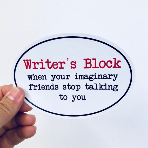 Writer's Block Vinyl Sticker | Etsy