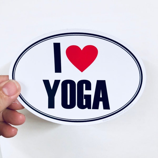 I heart yoga vinyl sticker