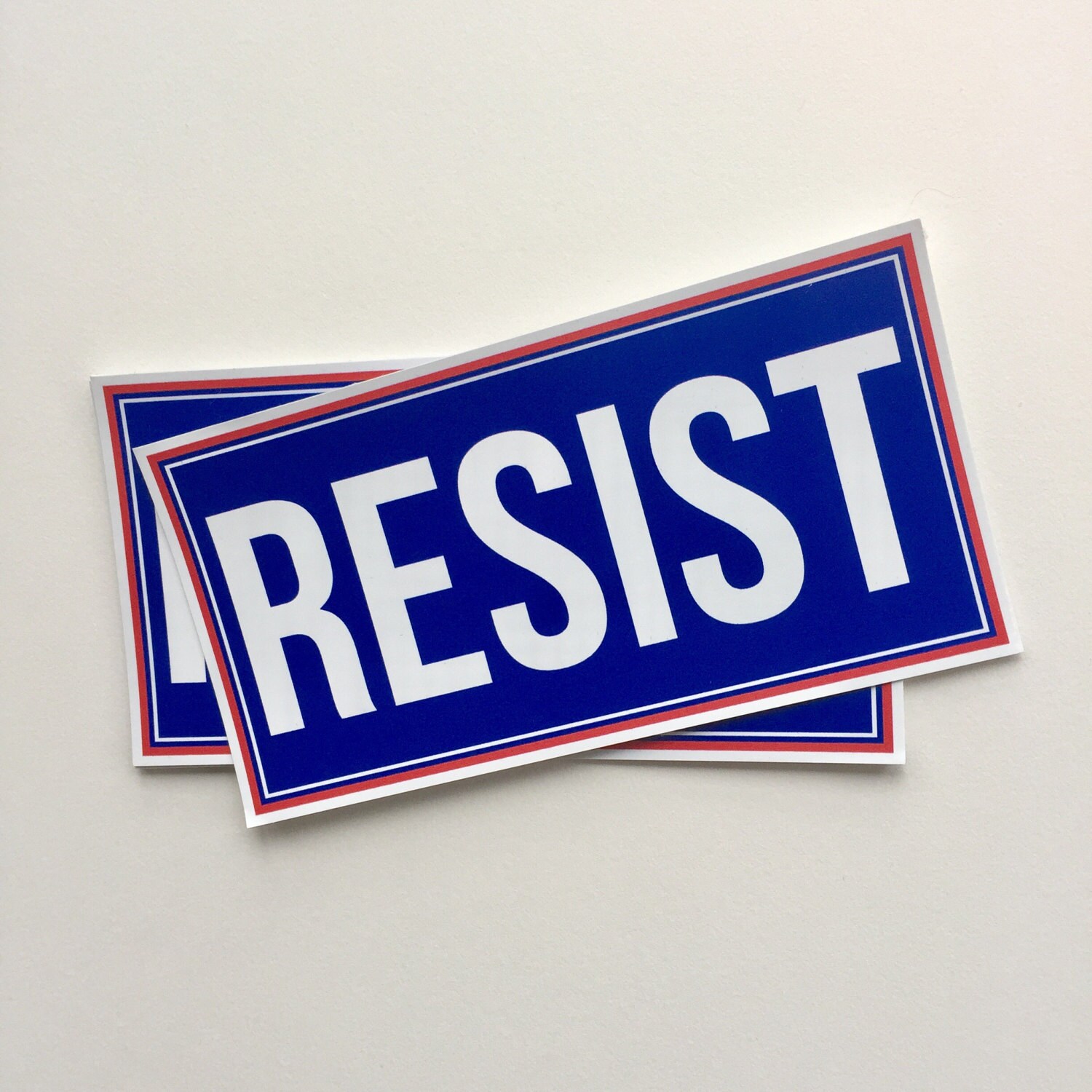 Resist Rectangle Vinyl Sticker - Etsy
