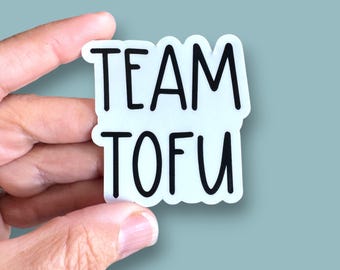 team tofu small phone case or water bottle sized vinyl sticker