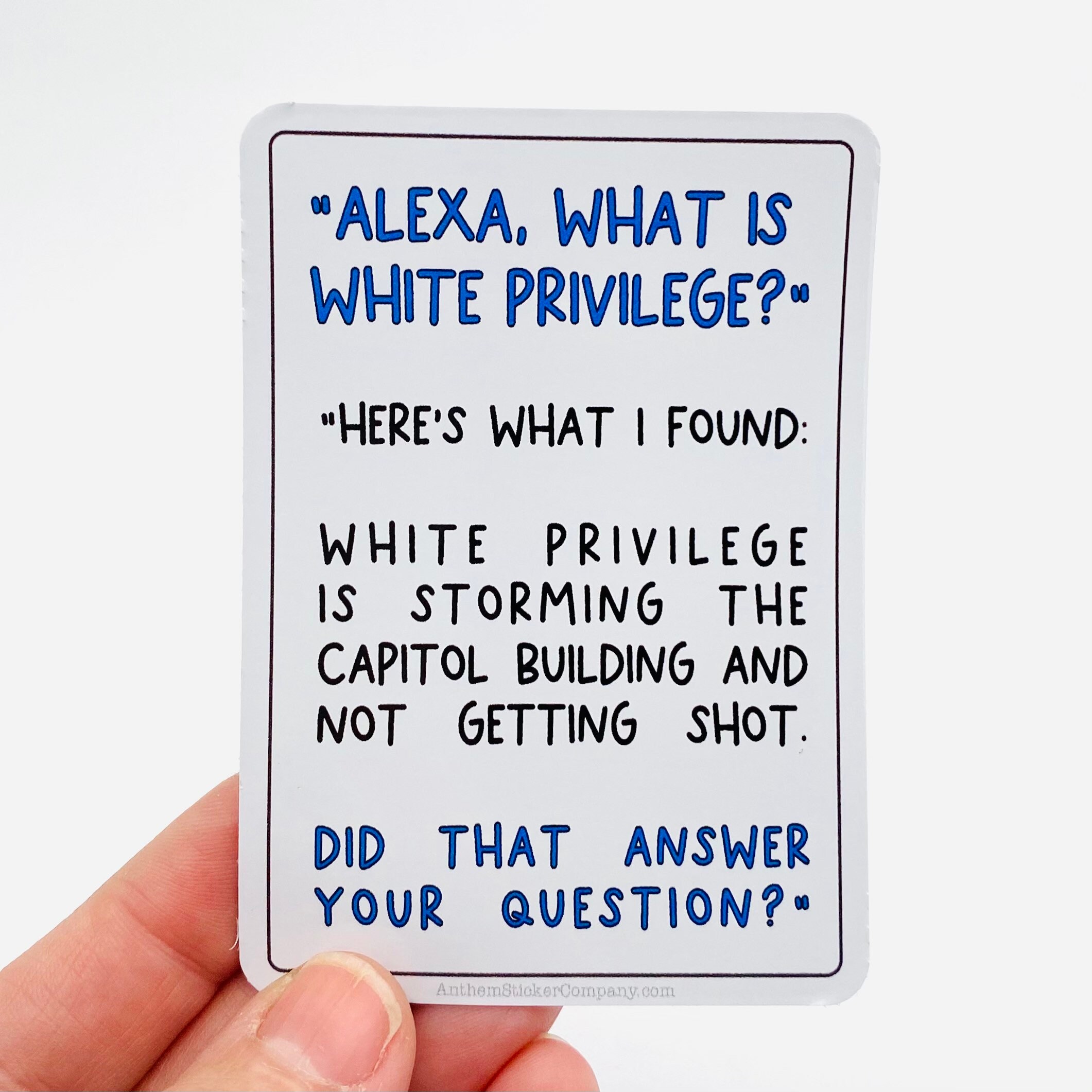 Alexa what is white privilege vinyl sticker