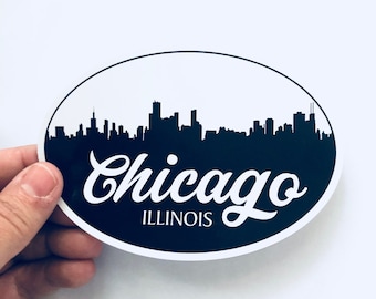 Chicago skyline vinyl sticker