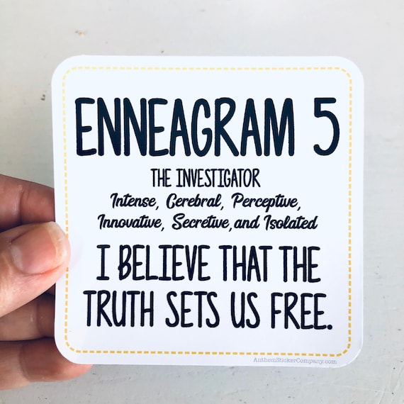 enneagram 5 the investigator personality type vinyl sticker