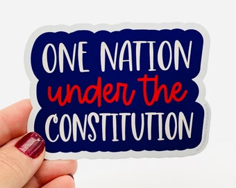 One nation under the Constitution (separation of church and state) vinyl sticker