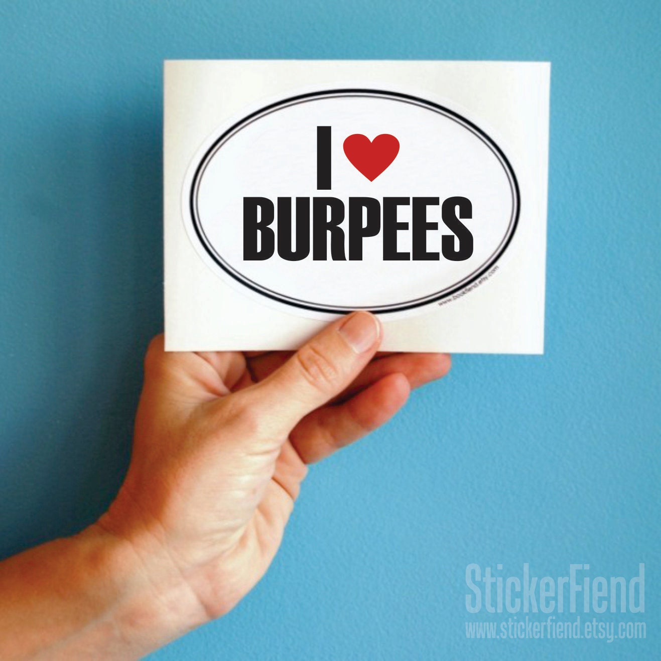I heart burpees vinyl sticker | Etsy
