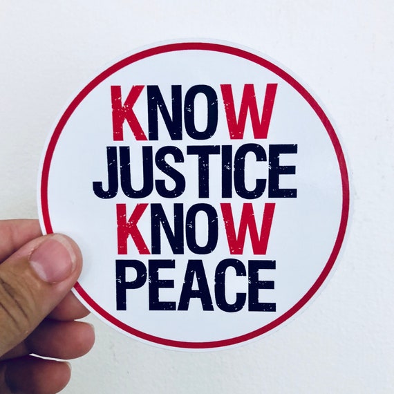 No justice no peace vinyl sticker | Etsy