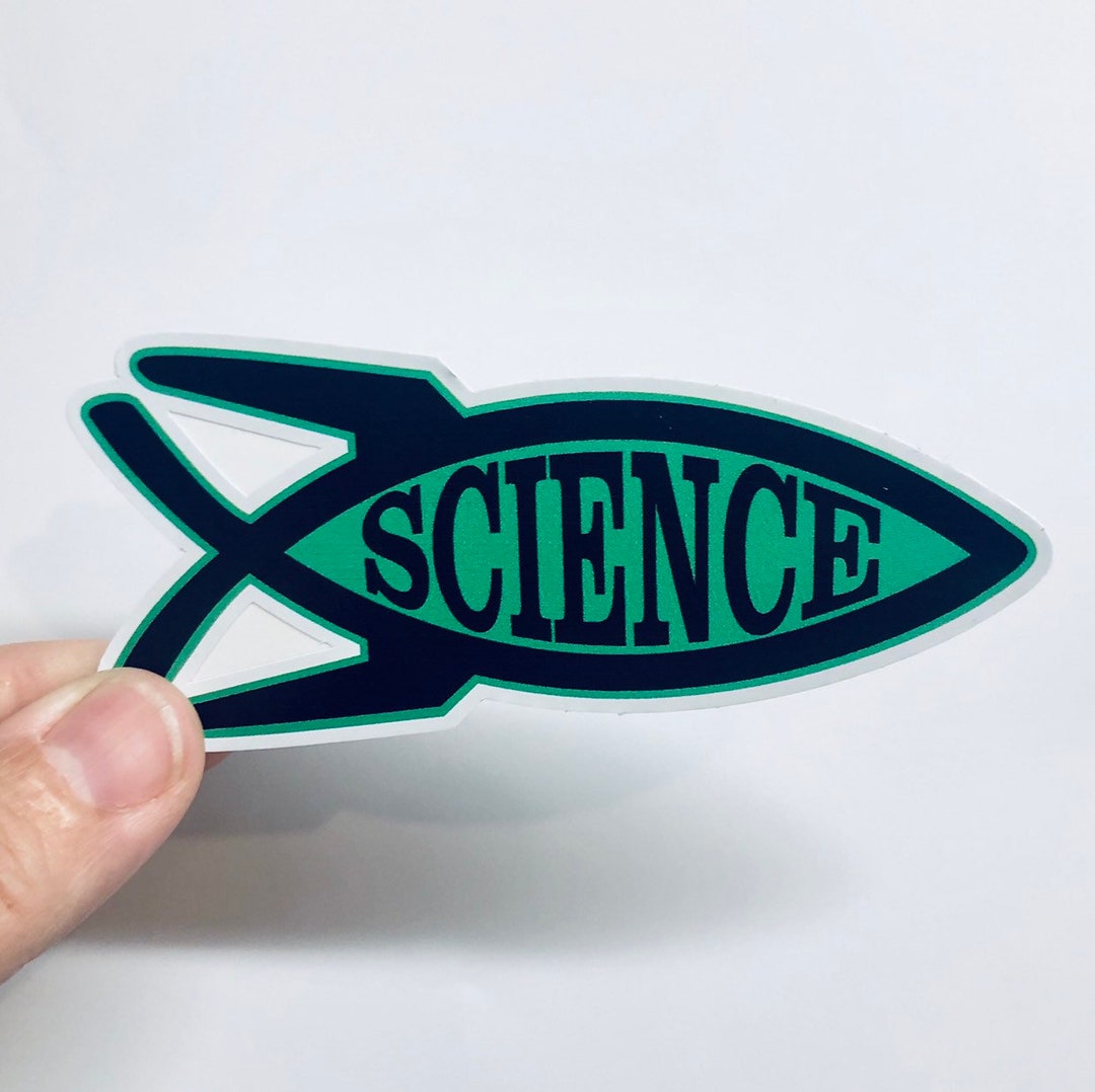 Science Fish Sticker Science Rocket Fish Vinyl Sticker - Etsy