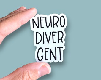 neurodivergent small phone case or water bottle sized vinyl sticker