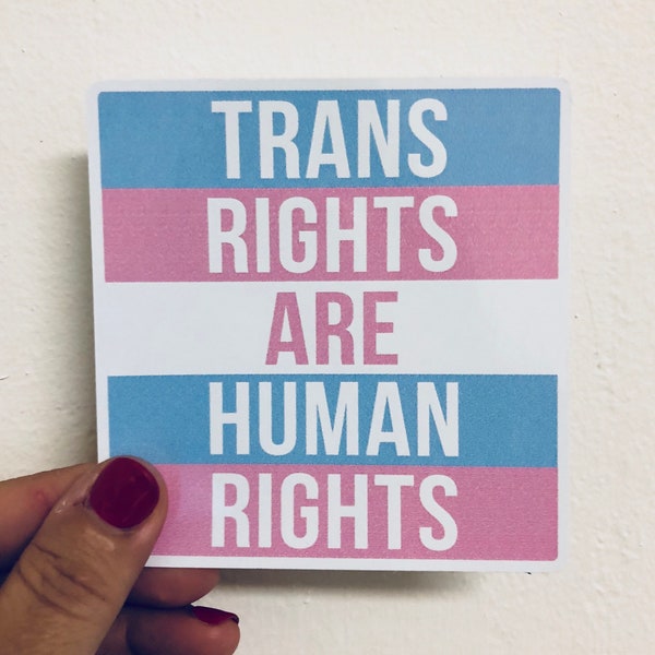 trans rights are human rights | LGBT rights | equal rights vinyl sticker