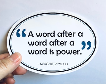 a word after a word after a word is power vinyl sticker