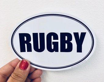 rugby vinyl bumper sticker