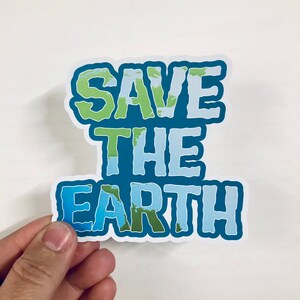 Save the earth vinyl sticker