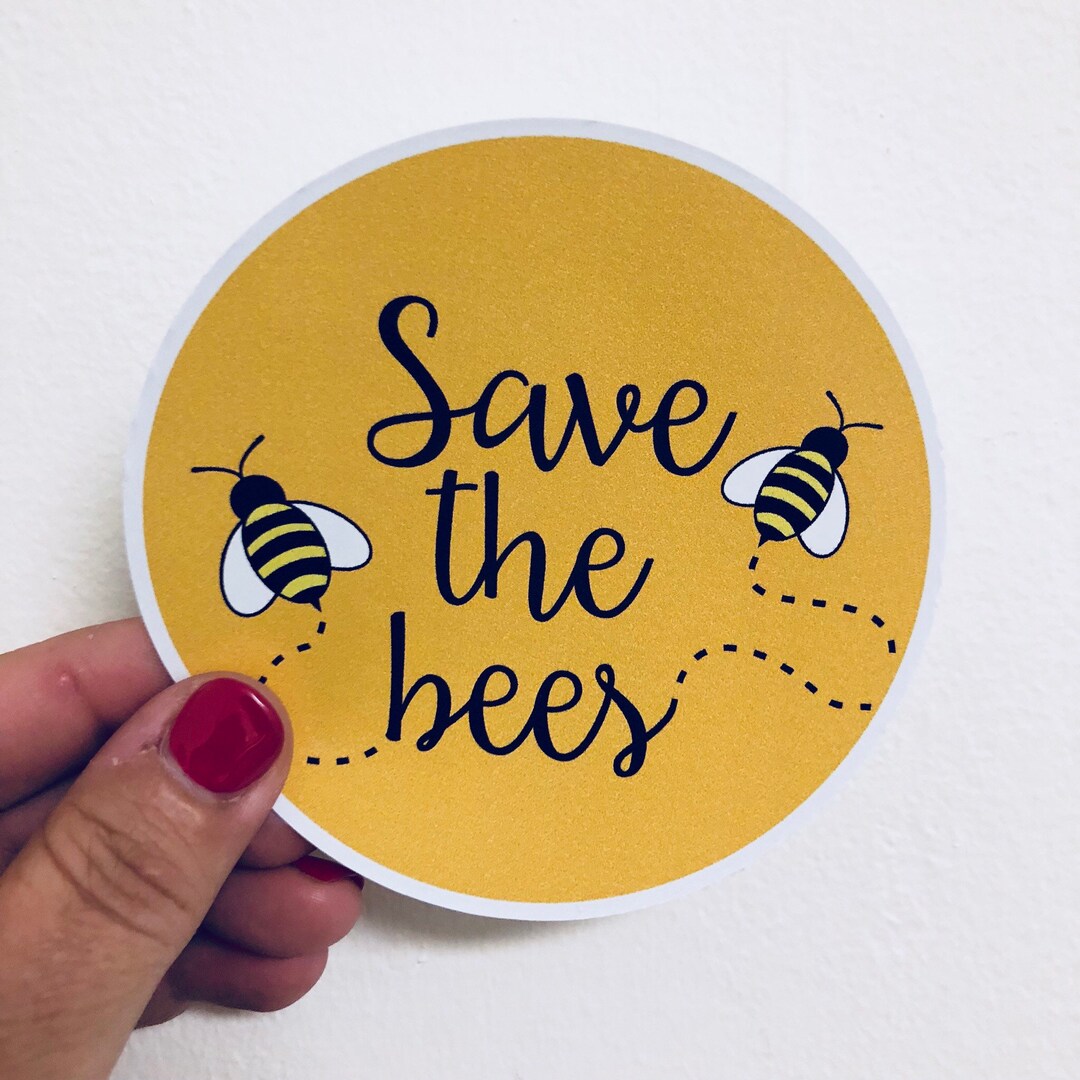Save The Bees Round Vinyl Sticker Etsy save-the-bees-round-vinyl-sticker-etsy