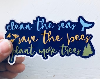 clean the seas vinyl sticker