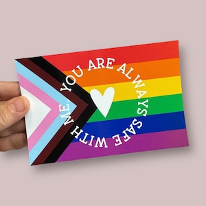 You are always safe with me flat car magnet