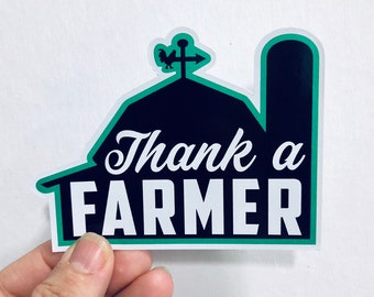 thank a farmer vinyl sticker