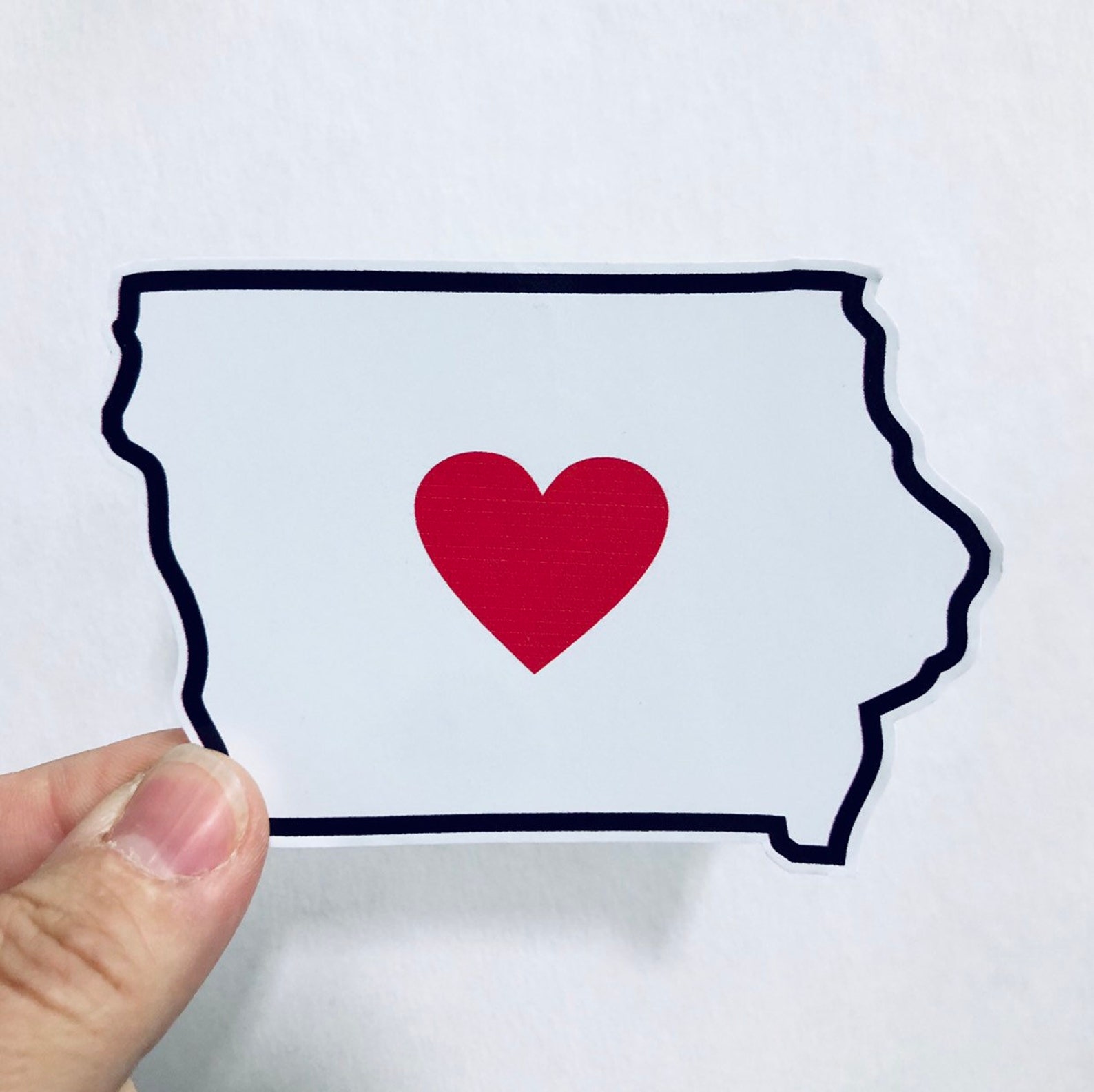 Iowa heart vinyl sticker or any state Etsy