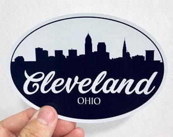 Cleveland skyline vinyl sticker