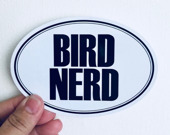 bird nerd vinyl sticker