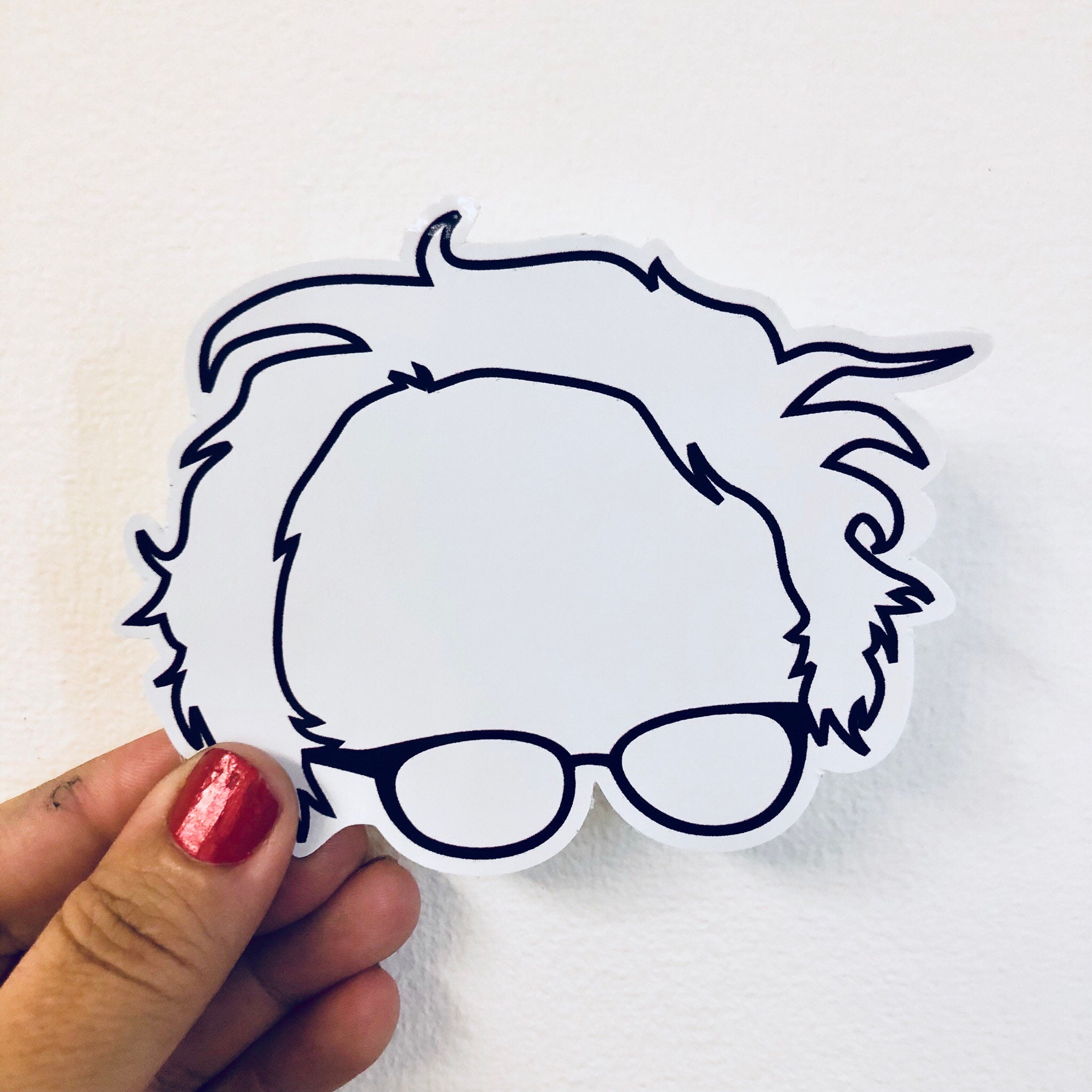 Bernie Hair Vinyl Sticker - Etsy