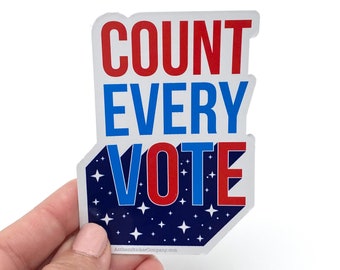 Count every vote vinyl sticker
