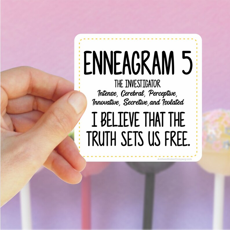 enneagram 5 the investigator personality type vinyl sticker image 2