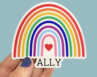 Ally rainbow vinyl sticker