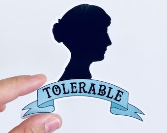 tolerable Elizabeth Bennett vinyl sticker