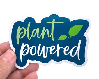 plant powered vinyl sticker