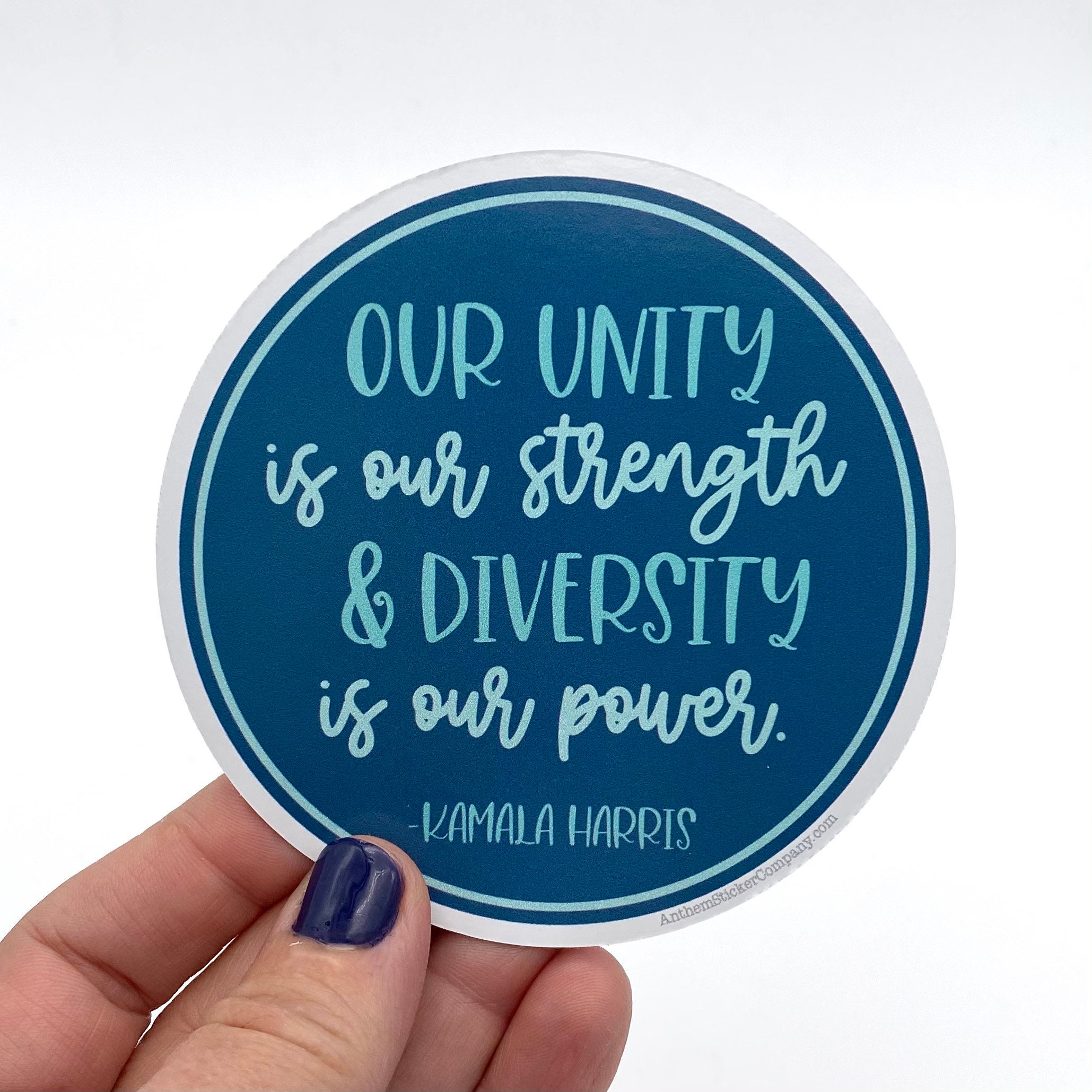 Our unity is our strength Kamala Harris quote vinyl sticker | Etsy
