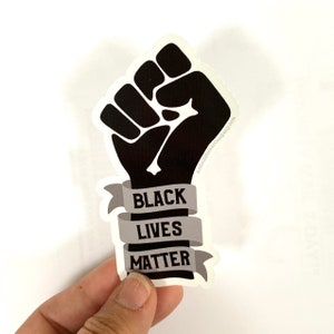 black lives matter fist vinyl sticker