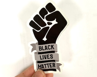 black lives matter fist vinyl sticker