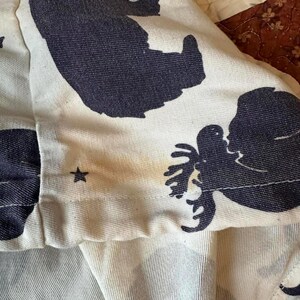 Chaqueta tipo poncho con estampado integral de osos y alces de Michigan Rag Co. de los años 80, talla S/M, color granola imagen 7