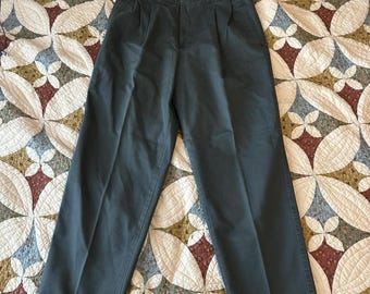 Vintage 1989 Savane olive green straight leg trousers Size 34x30