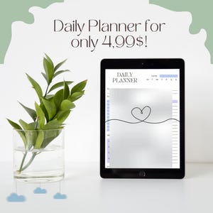 Minimalist Daily Planner Printable | Aesthetic To Do List PDF | Instant Download | Productivity Planner A4