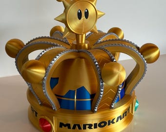 Mario Kart World Crown - Full-size Replica - Personalized Trophy With Customizable Text (Mario Party version also available)