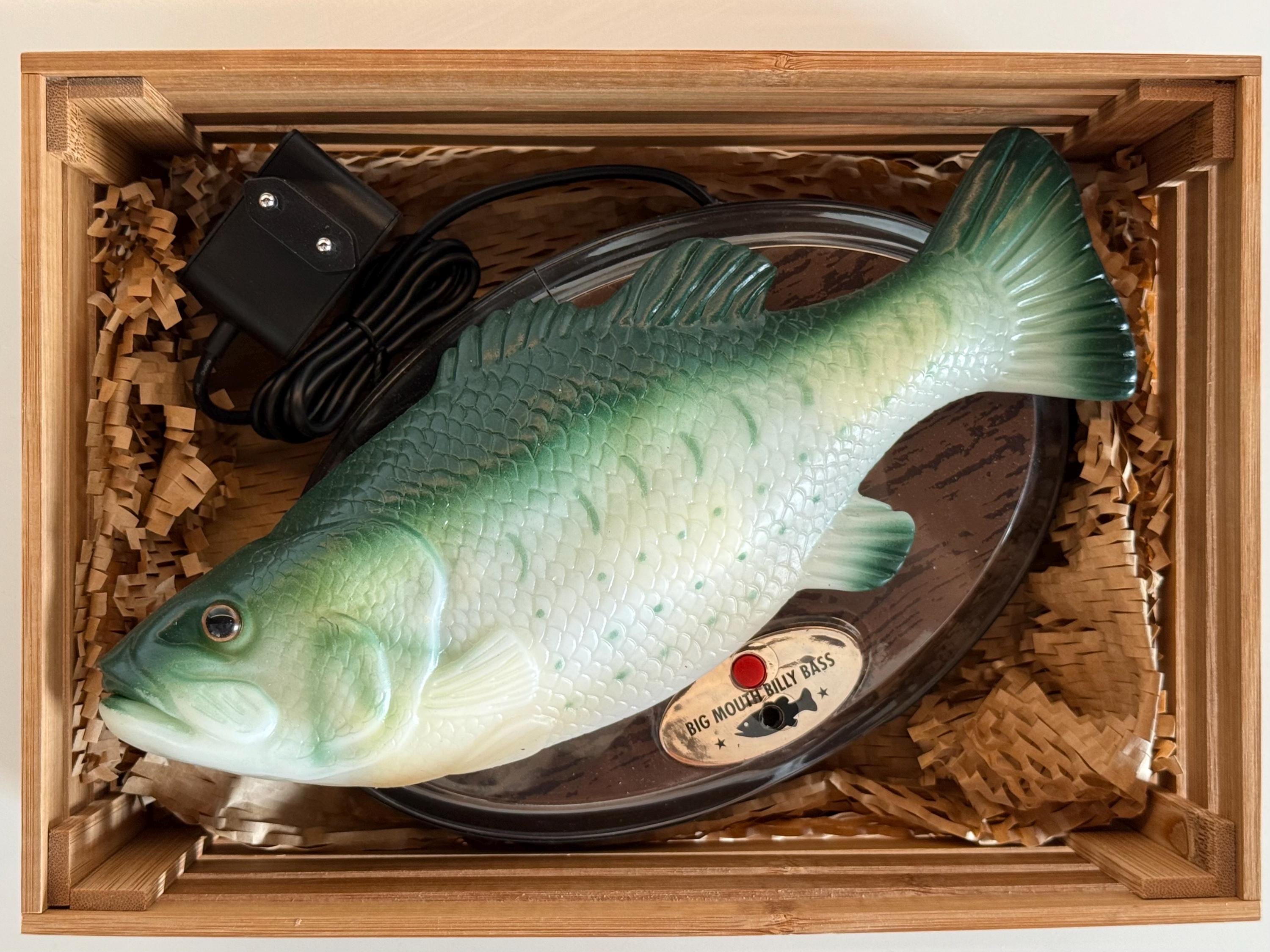 Poisson Mural Chantant Big Mouth Billy Bass - Nouveauté Vintage, Vendu En L'état