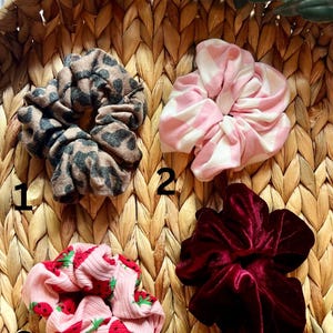 Jumbo Handmade Scrunchie: Boho Hair Tie, Soft Fabric