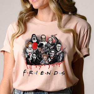 Friends Halloween T-Shirt, Horror Movie Halloween Shirt, Scary Characters Tee, Spooky Movie T-shirt, Halloween Friends Party Tee, Horror Tee